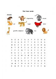 Find these words-wordsearch