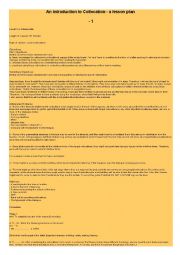 English Worksheet: introduction to collocations