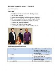English Worksheet: necessary roughness s1e1