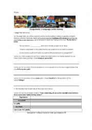 English Worksheet: Language in Use Survey Getting to Know Your Neighborhood 