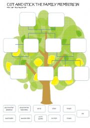 English Worksheet: Family Tree