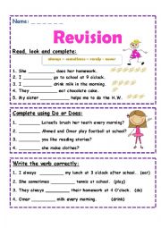 Revision simple present