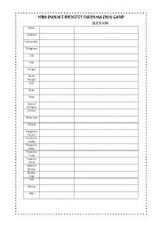 English Worksheet: WHO DUNNIT ID LESSON PLAN AND HANDOUT