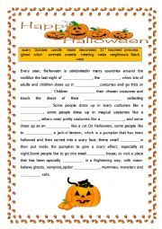 English Worksheet: Happy Halloween