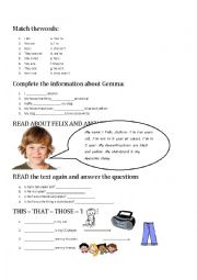 English Worksheet: Revision 