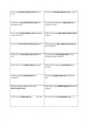 English Worksheet: Verb patterns - gerunds and infinitives - an exercise and conversation practice