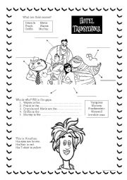 English Worksheet: Hotel Transylvania Activities