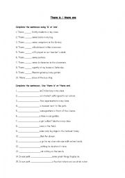 English Worksheet: There is, There are Worksheet