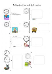 English Worksheet: Daily routine