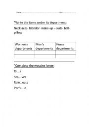 English Worksheet: accessory