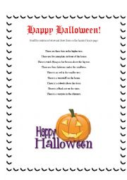 English Worksheet: Happy Halloween