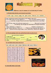 English Worksheet: Halloween Vocabulary