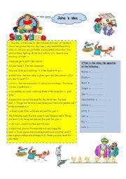 English Worksheet: reading Johas ideas