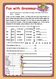 English Worksheet: Fun with grammar