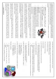 English Worksheet: The advantages of technology