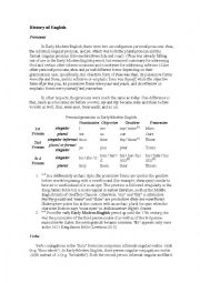 English Worksheet: the history of english