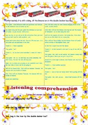 English Worksheet: welcome to London 2 listening comprehension