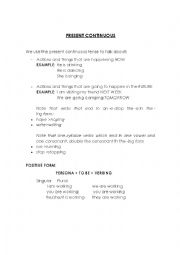 English Worksheet: Present Continuous 