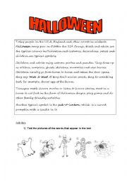 English Worksheet: Halloween present simple 