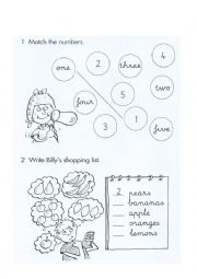 English Worksheet: practice numbers