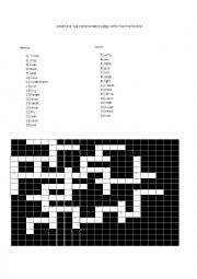 PAST VERBS CROSSWORD