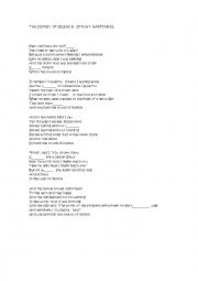 English Worksheet: THE SOUND OF SILENCE - Simon & Garfunkel