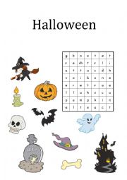 Halloween wordsearch