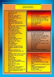 English Worksheet: celebrations, festivals