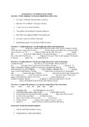 past tenses worksheet