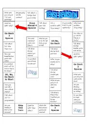 English Worksheet: board game tenses review