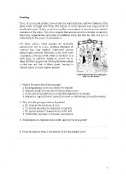 English Worksheet: Reading