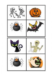 English Worksheet: Halloween Bingo / Flashcards