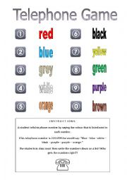 English Worksheet: telephone game