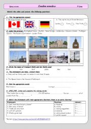 English Worksheet: London wonders -group session