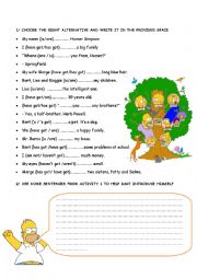 English Worksheet: HAVE VS BE