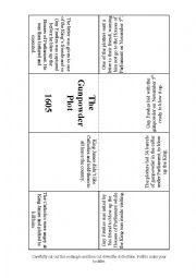 English Worksheet: Gunpowder Plot / Fireworks