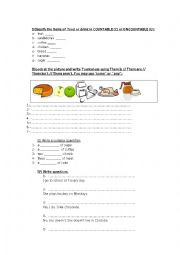 COUNTABLE UNCOUNTABLE NOUNS