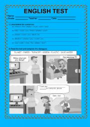English Worksheet: 5th grade exercises