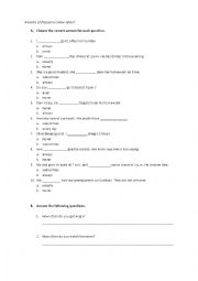 English Worksheet: Frequency Adverbs