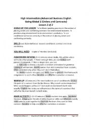 English Worksheet: HIGH INTERMEDIATE TO ADVANCED BUSINESS ENGLISH - GOING GLOBAL 2 - LESSON 2 OF 2