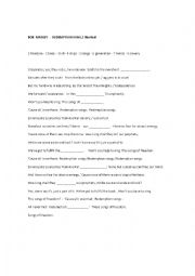 English Worksheet: REDEMPTION - BOB MARLEY