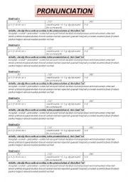 English Worksheet: pronunciation  