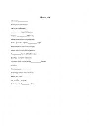 English Worksheet: Halloweensong