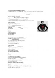 English Worksheet: girls on fire song