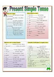 English Worksheet: PRESENT SIMPLE TENSE