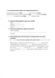 English Worksheet: English worksheet