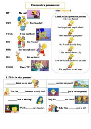 Possessive pronouns with SIMPSONS!