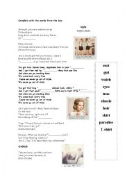English Worksheet: Style - Taylor Swift