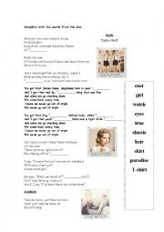 English Worksheet: Style - Taylor Swift