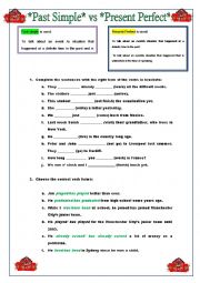 English Worksheet: past simple and present perfect